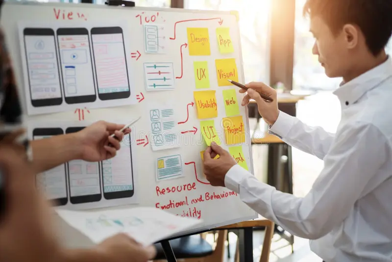 ux-designer-creative-group-working-planing-mobile-application-project-sticky-notes-user-experience-concept-ux-designer-143258488 ux-designer-creative-group-working-planing-mobile-application-project-sticky-notes-user-experience-concept-ux-designer-143258488